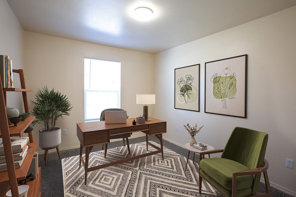 Bedroom Office 4 Bedroom Floorplan at Aspen Ridge Apartments in Albuquerque New Mexico